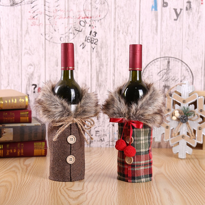 Christmas Wine Bottle Bags Cover